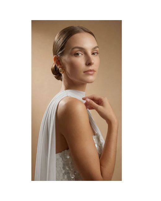 Ashley Stambouli White Perla Dress