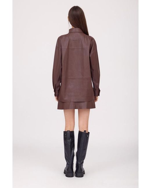 SOTROPA Brown Skirt Eco Leather