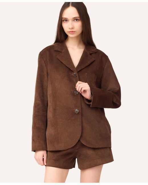 SOTROPA Brown Velvet Blazer