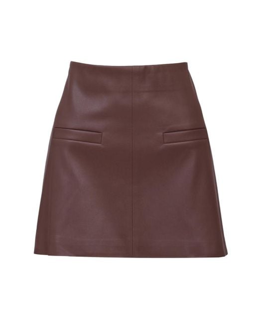 SOTROPA Brown Skirt Eco Leather