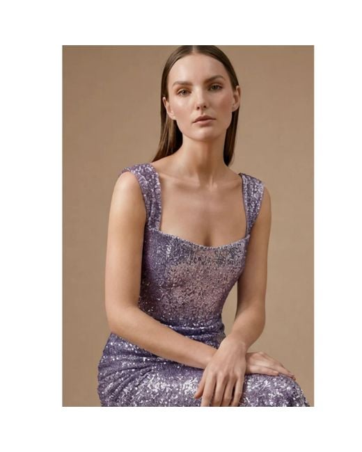 Ashley Stambouli Purple Doria Dress
