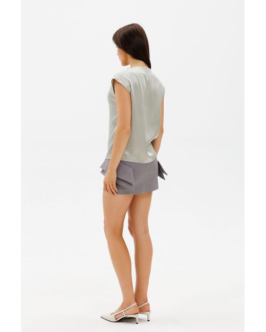 DAR ANN STUDIO Gray Ocean Top