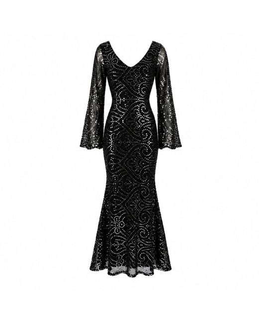 International Appeal Black Patra Mermaid Maxi Dress