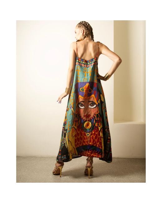 A.nty Story Blue Flowing Sleeveless Maxi Dress