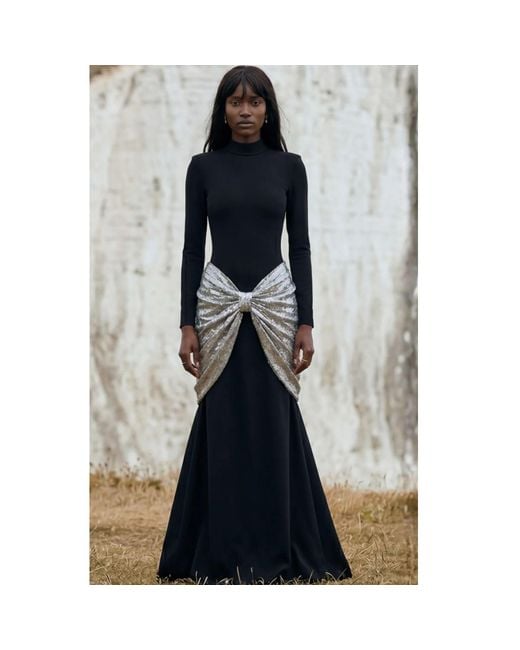 Ashley Stambouli Black Andrina Dress