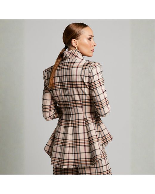 LIZ SKORSIS Brown Malinda Tailored Blazer