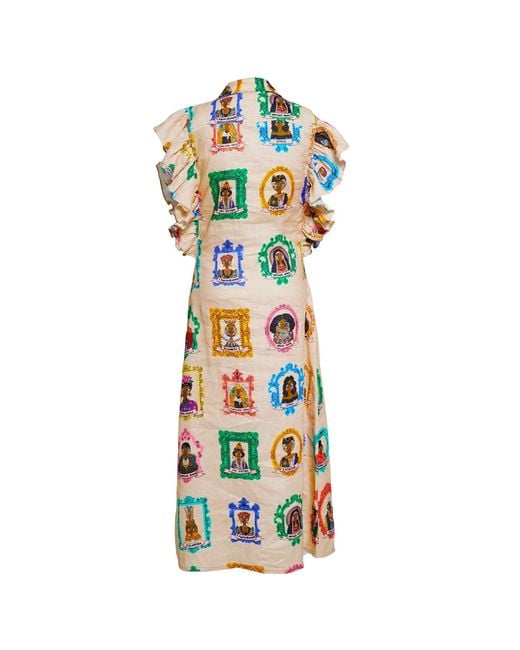 A.nty Story Multicolor Sleeveless Collared Midi Dress