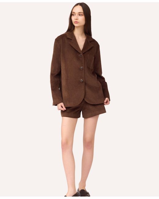 SOTROPA Brown Velvet Blazer