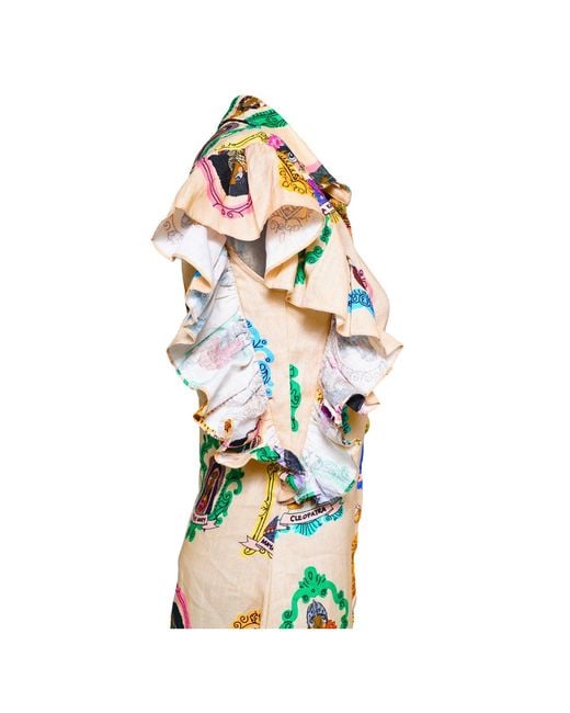 A.nty Story Multicolor Sleeveless Collared Midi Dress