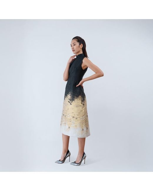 QIPOLOGY Black Gradient Qipao