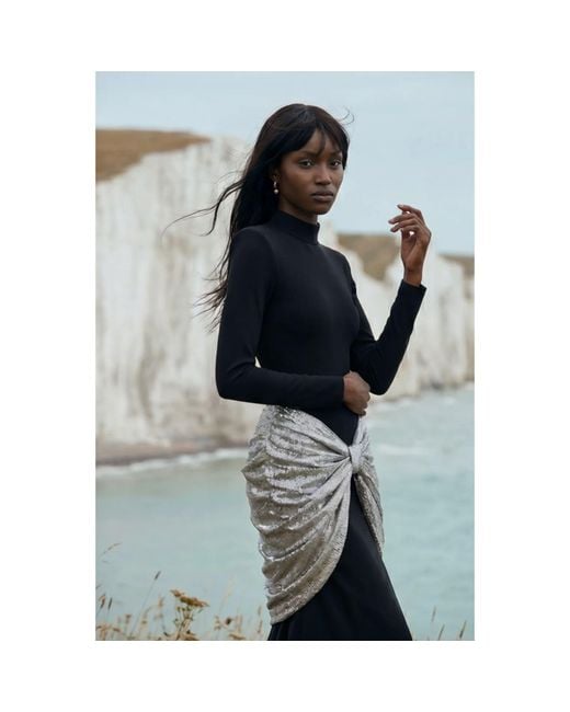 Ashley Stambouli Black Andrina Dress