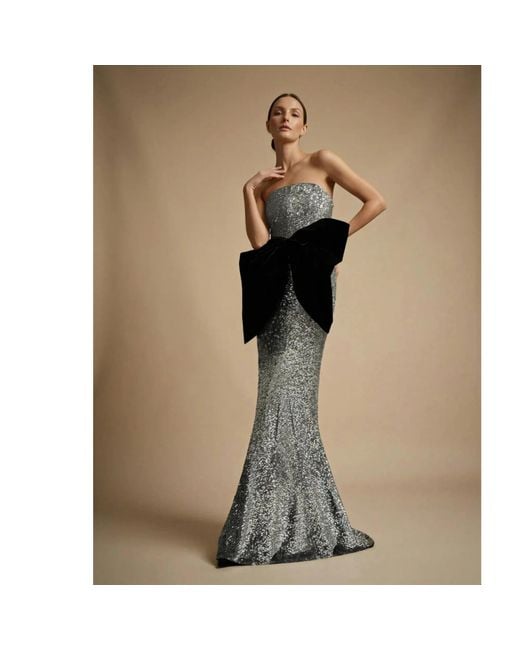 Ashley Stambouli Gray Indira Dress