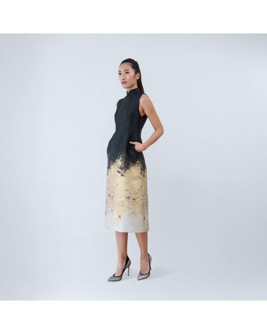 QIPOLOGY Black Gradient Qipao