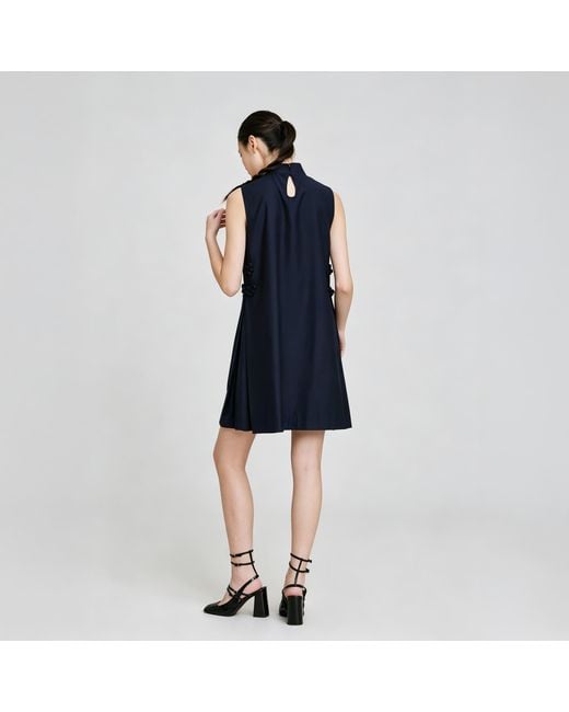 QIPOLOGY Blue Babydoll Dress