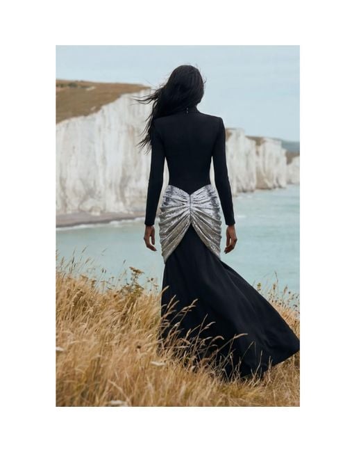 Ashley Stambouli Black Andrina Dress