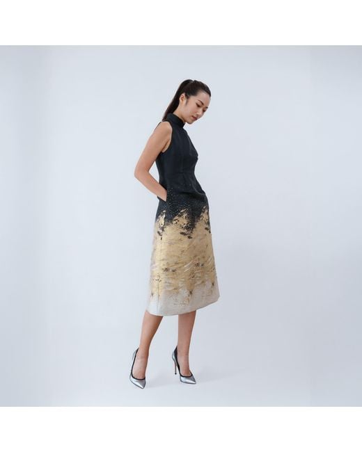 QIPOLOGY Black Gradient Qipao