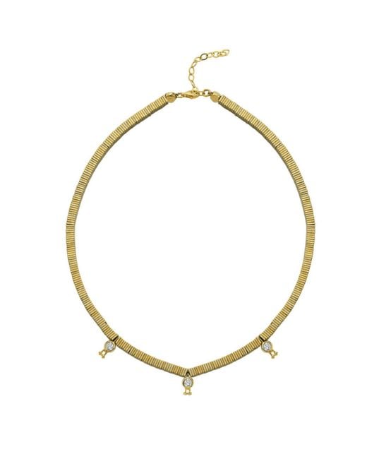 LINYA JEWELLERY Metallic Hematite Stone Necklace