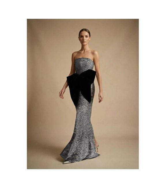 Ashley Stambouli Gray Indira Dress