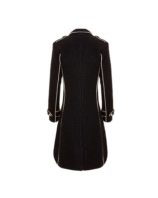 AVENUE No.29 Black Double Breasted Military Coat