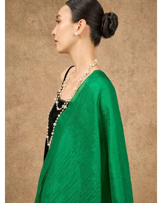 SILK & BEARS Green Emerald Scarf