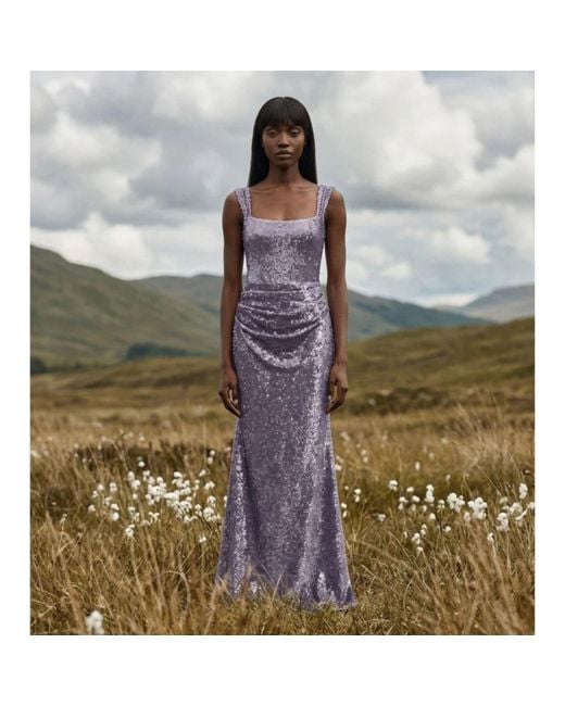 Ashley Stambouli Purple Doria Dress