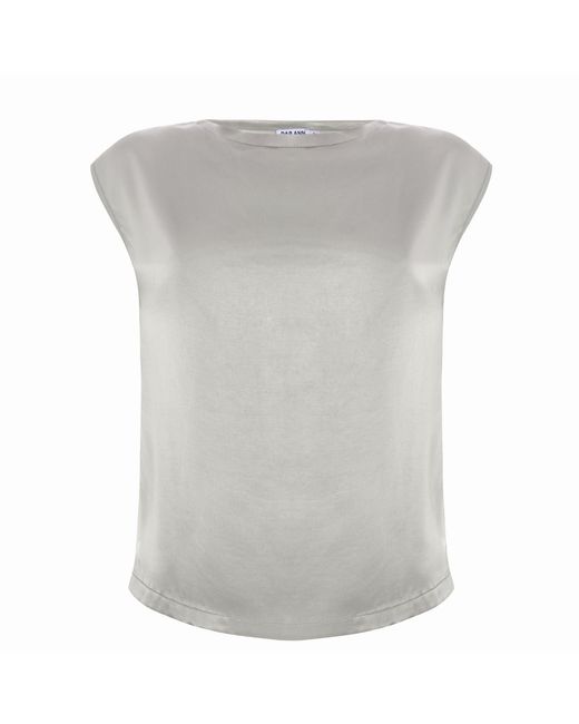 DAR ANN STUDIO Gray Ocean Top