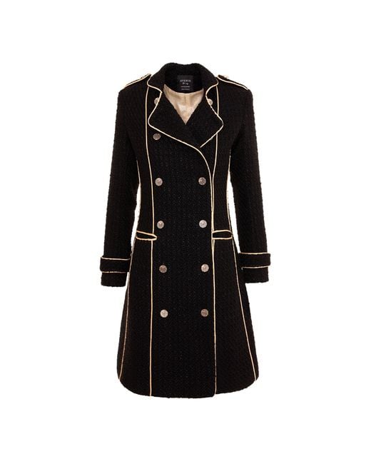 AVENUE No.29 Black Double Breasted Military Coat