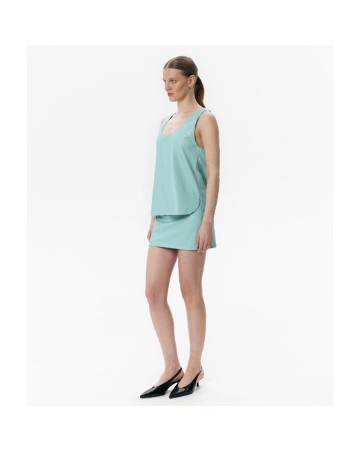 DAR ANN STUDIO Blue Mint Pulse Top
