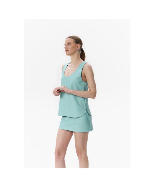 DAR ANN STUDIO Blue Mint Pulse Top