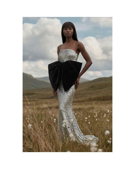 Ashley Stambouli Gray Indira Dress