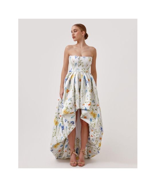 Ashley Stambouli White Marguerite Dress