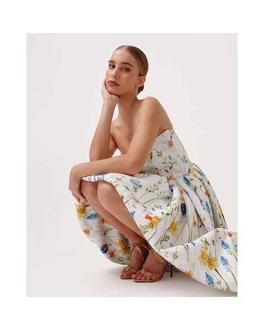 Ashley Stambouli White Marguerite Dress