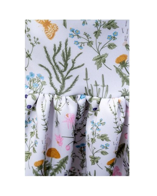 Ashley Stambouli Metallic Garden Dress