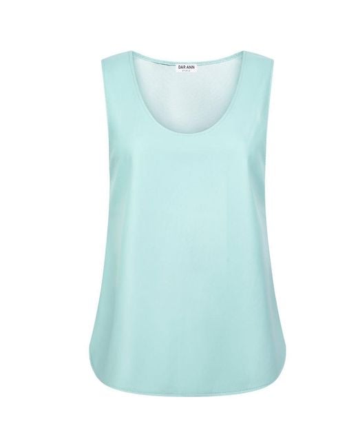 DAR ANN STUDIO Blue Mint Pulse Top