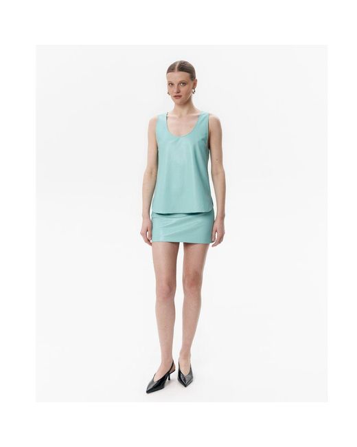 DAR ANN STUDIO Blue Mint Pulse Top