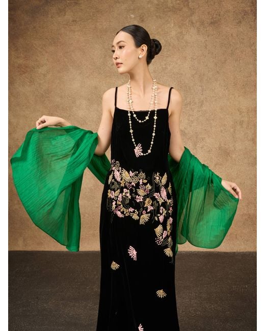 SILK & BEARS Green Emerald Scarf