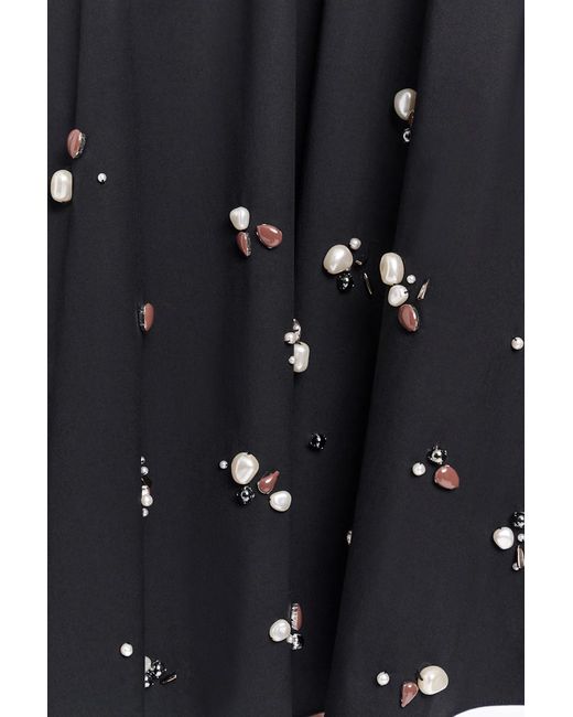 Dorothee Schumacher Black Hand-Embellished Swing Skirt