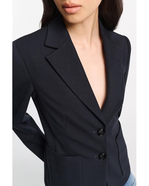 Dorothee Schumacher Blue Punto Milano Jersey Blazer