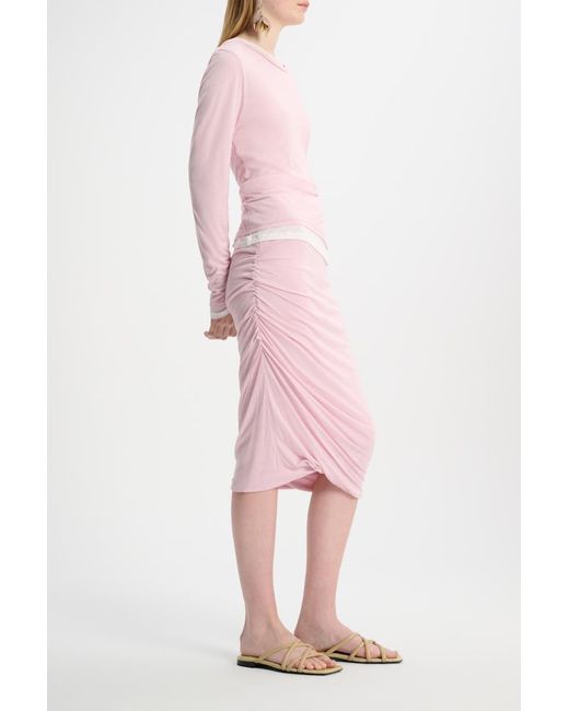 Dorothee Schumacher Pink Langarmshirt im Layer-Look