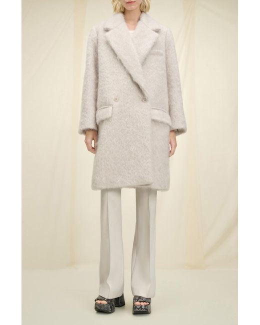 Dorothee Schumacher White Oversized Coat Made From A Mohair Blend