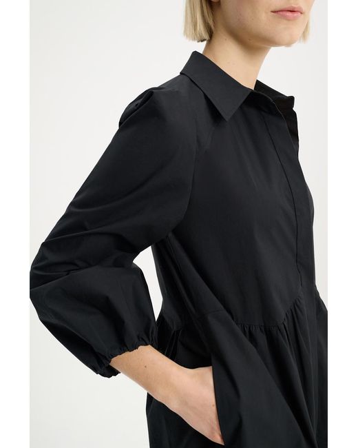 Dorothee Schumacher Black Cotton Poplin Shirtdress