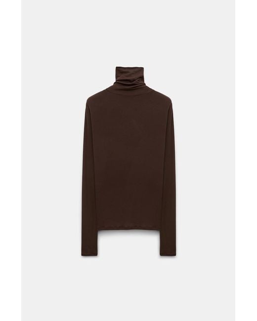 Dorothee Schumacher Brown Softes Longsleeve mit Rollkragen