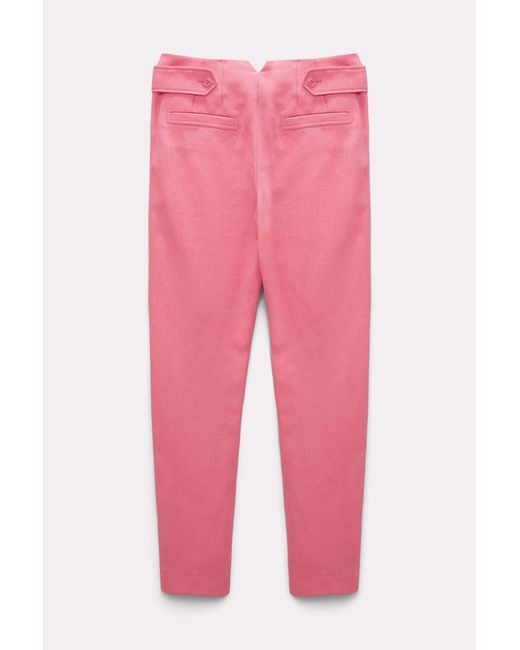 Dorothee Schumacher Pink Lightweight Pants In Cotton-linen