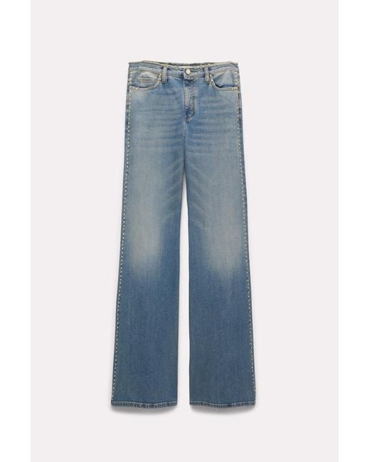 Dorothee Schumacher Blue Jeans With Stud Embellishment