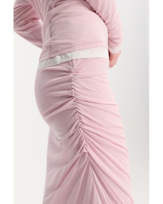 Dorothee Schumacher Pink Three-layer, Fine Jersey Skirt