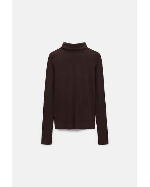 Dorothee Schumacher Black Longsleeve mit Rollkragen aus leichtem, technischem Jersey