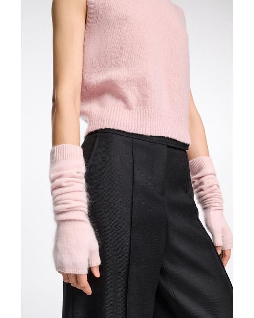 Dorothee Schumacher Pink Fluffy Handschuhe aus Merino und Kaschmir