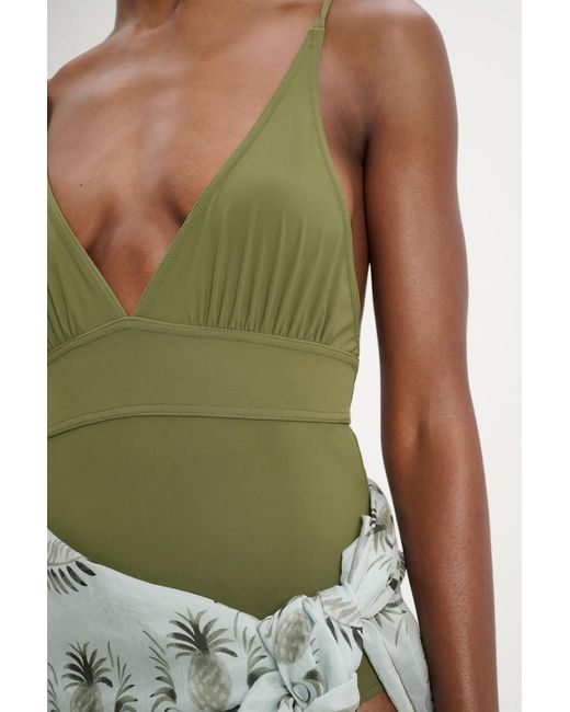 Dorothee Schumacher Green One Piece Swimsuit With Adjustable Straps