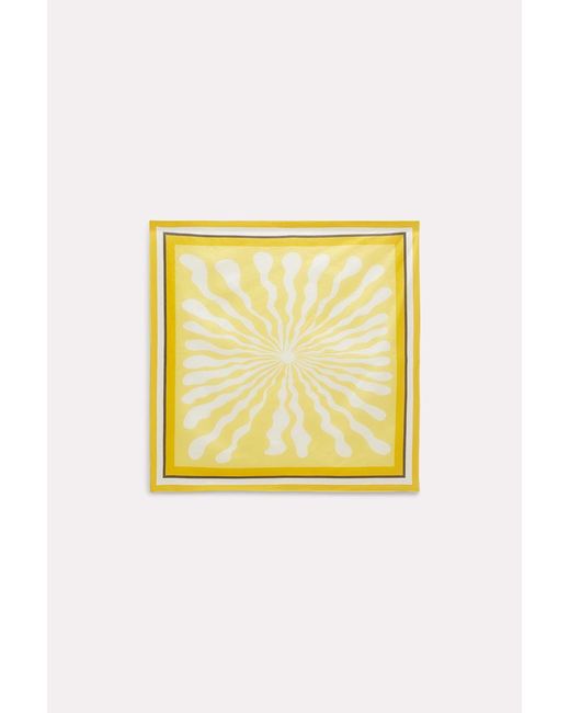 Dorothee Schumacher Yellow Printed Square Scarf
