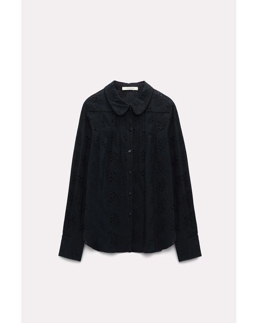 Dorothee Schumacher Black Blouse In Broderie Anglaise